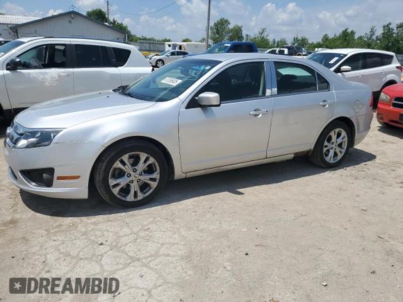 2012 Ford Fusion SE with VIN 3FAHP0HA1CR146333, listed as a Copart auction lot 61265935 with 158,480 mi miles and Salvage title. Bid and sale history available at DreamBid. Image 1.