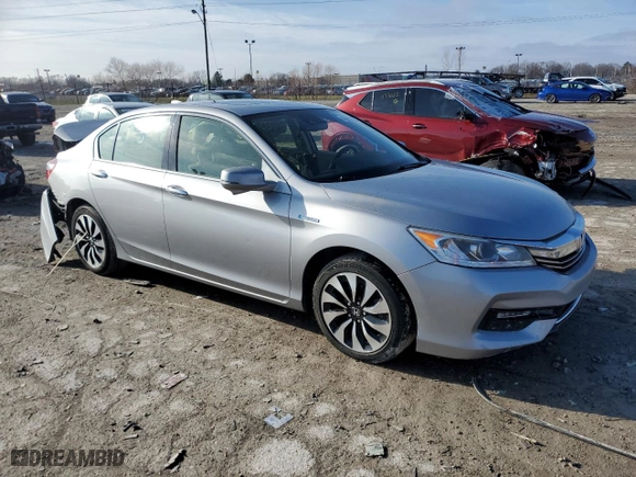 2017 Honda Accord Hybrid EX-L with VIN JHMCR6F56HC015765, listed as a Copart auction lot 86901754 with 166,385 mi miles and Clean Title. Bid and sale history available at carsss.com. Image 4.