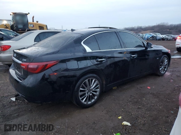 2019 Infiniti Q50 3.0t LUXE with VIN JN1EV7AR7KM551294, listed as a Copart auction lot 85467824 with 70,577 mi miles and Salvage Title. Bid and sale history available at carsss.com. Image 3.