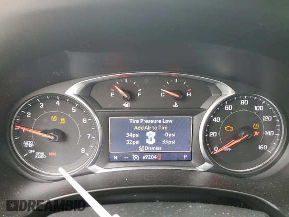 2020 GMC Terrain SLE with VIN 3GKALTEVXLL222431, listed as a Copart auction lot 80990714 with 69,204 mi miles and Salvage title. Bid and sale history available at DreamBid. Image 9.