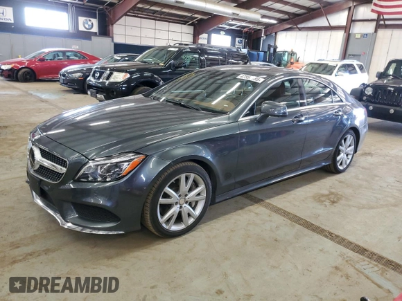 2015 Mercedes-Benz CLS-Class CLS 550 with VIN WDDLJ9BB4FA156032, listed as a Copart auction lot 47554185 with 120,805 mi miles and Clean Title. Bid and sale history available at carsss.com. Image 1.