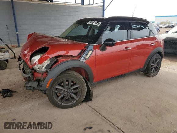 2013 MINI Countryman S z VIN WMWZC3C51DWP24514, wystawiony jako Copart lot #50951945 z przebiegiem 156 156 mil mil oraz Szkoda całkowita • Salvage title. Historia ofert i sprzedaży dostępna na DreamBid. Obrazek 1.