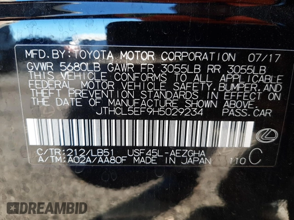2017 Lexus LS 460 с VIN JTHCL5EF9H5029234, выставлен на аукционе Copart как лот 68163212 с пробегом 48 324 миль миль и . История ставок и продаж доступна на DreamBid. Изображение 13.