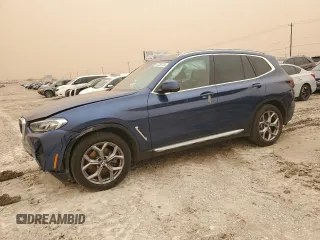 2023 BMW X3 xDrive30i with VIN 5UX53DP00P9N79781, listed as a Copart auction lot 47230125 with 44,561 mi miles and Salvage Title. Bid and sale history available at carsss.com. Image 1.