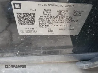 2019 GMC Acadia SLT with VIN 1GKKNVLS1KZ106187, listed as a Copart auction lot 66541974 with 155,005 mi miles and Salvage Title. Bid and sale history available at DreamBid. Image 14.