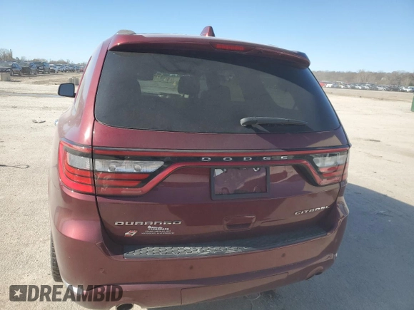2019 Dodge Durango Citadel with VIN 1C4SDJET1KC683706, listed as a Copart auction lot 81783014 with 76,717 mi miles and Salvage Title. Bid and sale history available at DreamBid. Image 6.