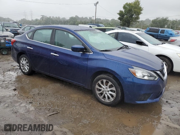 2018 Nissan Sentra SV with VIN 3N1AB7AP4JL643980, listed as a Copart auction lot 73711344 with 76,317 mi miles and Salvage Title. Bid and sale history available at DreamBid. Image 4.