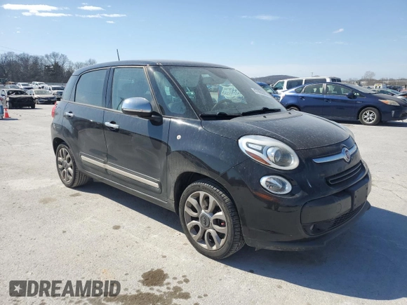 2017 FIAT 500L Lounge with VIN ZFBCFACH9HZ039487, listed as a Copart auction lot 47660685 with 101,074 mi miles and Salvage Title. Bid and sale history available at DreamBid. Image 4.