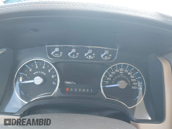 2012 Ford F-150 XL with VIN 1FTFW1ET3CFA64407, listed as a IAAI auction lot 41864557 with 75,633 mi miles. Bid and sale history available at carsss.com. Image 7.