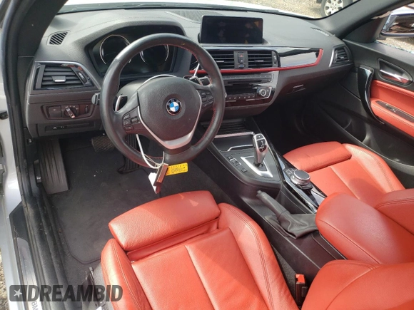 2020 BMW 2 Series 230i xDrive with VIN WBA2J3C0XL7E78702, listed as a Copart auction lot 61998214 with 0 mi miles and Salvage Title. Bid and sale history available at carsss.com. Image 8.