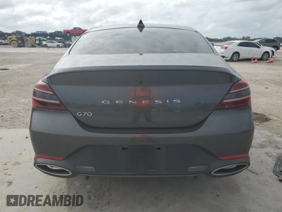 2024 Genesis G70 2.5T with VIN KMTG34SC3RU137851, listed as a Copart auction lot 79806754 with 9,428 mi miles and Salvage Title. Bid and sale history available at carsss.com. Image 6.
