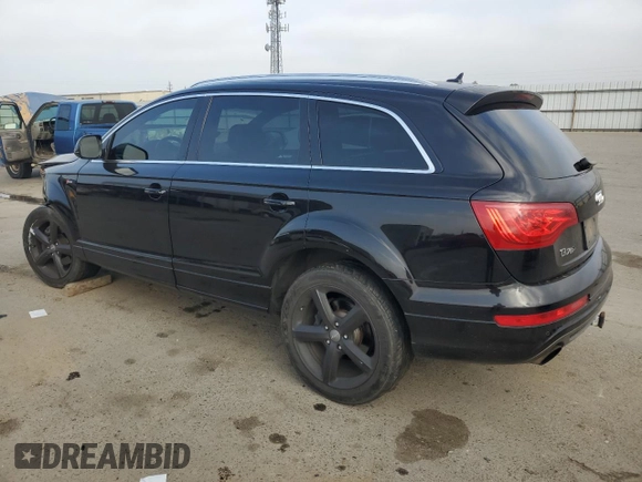 2012 Audi Q7 3.0T S line with VIN WA1DGAFE2CD003804, listed as a Copart auction lot 85985334 with 143,994 mi miles and Salvage Title. Bid and sale history available at carsss.com. Image 2.
