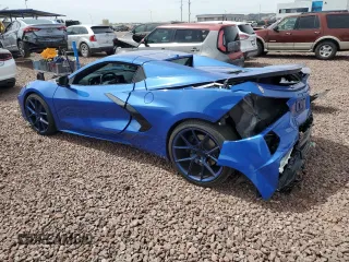 2021 Chevrolet Corvette 1LT with VIN 1G1YA3D49M5105734, listed as a Copart auction lot 77489204 with 17,094 mi miles and Salvage Title. Bid and sale history available at carsss.com. Image 2.