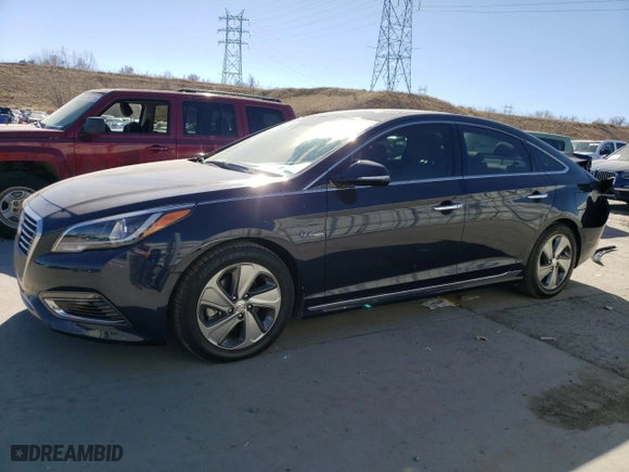 2017 Hyundai Sonata Hybrid Limited with VIN KMHE34L36HA072509, listed as a Copart auction lot 47379935 with 33,789 mi miles and Salvage Title. Bid and sale history available at carsss.com. Image 1.