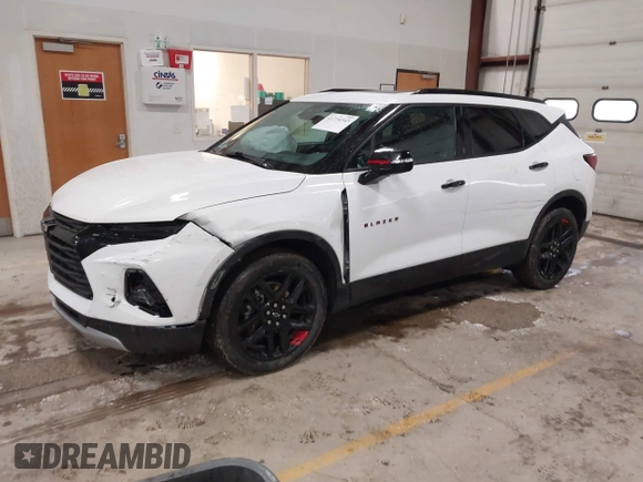 2022 Chevrolet Blazer LT with VIN 3GNKBJRS0NS180956, listed as a IAAI auction lot 41734343 with 66,226 mi miles and . Bid and sale history available at DreamBid. Image 2.