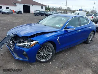 2021 Genesis G70 2.0T with VIN KMTG64LA1MU075332, listed as a IAAI auction lot 41854688 with 45,567 mi miles. Bid and sale history available at carsss.com. Image 17.