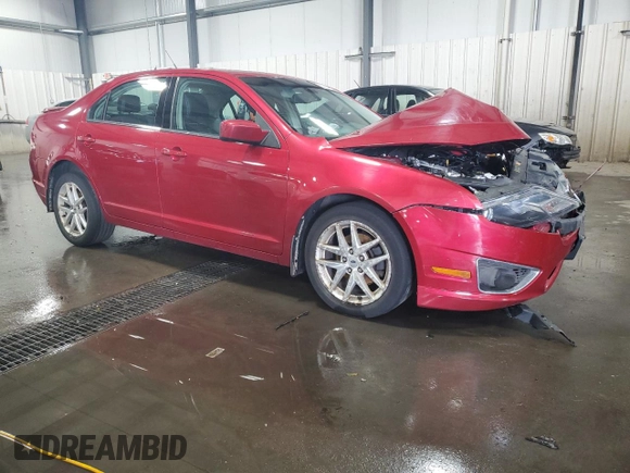2012 Ford Fusion SEL with VIN 3FAHP0JA0CR348722, listed as a Copart auction lot 53050455 with 0 mi miles and Non Repairable. Bid and sale history available at carsss.com. Image 4.