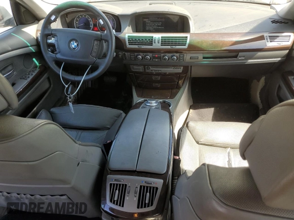 2007 BMW 7 Series 750Li with VIN WBAHN83507DT74313, listed as a Copart auction lot 67606404 with 169,922 mi miles and Clean Title. Bid and sale history available at DreamBid. Image 8.