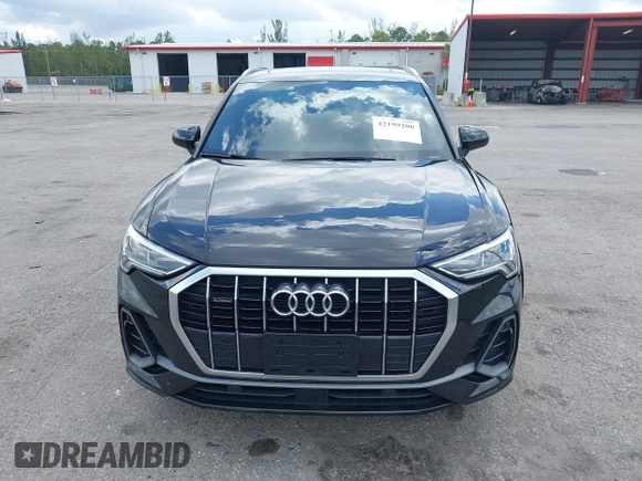 2020 Audi Q3 S line Premium Plus with VIN WA1EECF33L1052774, listed as a IAAI auction lot 42199200 with 55,008 mi miles and . Bid and sale history available at DreamBid. Image 12.