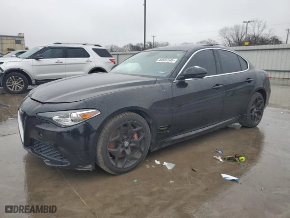 2019 Alfa Romeo Giulia with VIN ZARFAMAN1K7621174, listed as a Copart auction lot 44597545 with 0 mi miles and Clean Title. Bid and sale history available at carsss.com. Image 1.