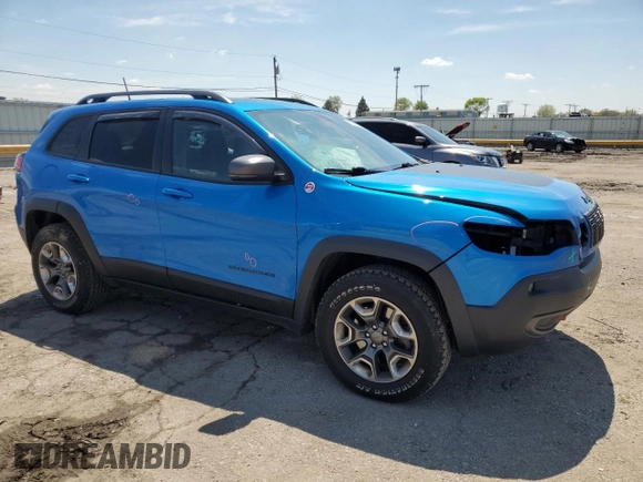 2019 Jeep Cherokee Trailhawk z VIN 1C4PJMBX2KD341540, wystawiony jako Copart lot #55656625 z przebiegiem 88 128 mil mil oraz Szkoda całkowita • Salvage title. Historia ofert i sprzedaży dostępna na DreamBid. Obrazek 4.