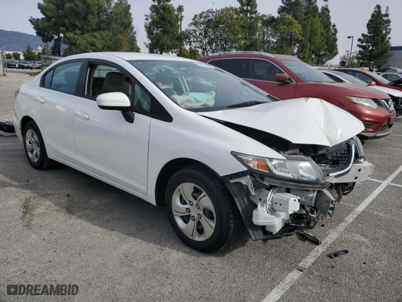 2015 Honda Civic Sedan LX with VIN 19XFB2F56FE238938, listed as a Copart auction lot 84294574 with 41,228 mi miles and Salvage Title. Bid and sale history available at carsss.com. Image 4.
