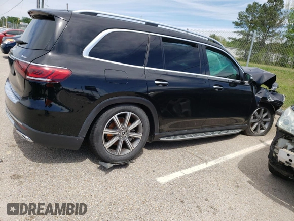 2020 Mercedes-Benz GLS 450 with VIN 4JGFF5KE9LA187456, listed as a Copart auction lot 46255613 with 49,592 mi miles and Salvage Title. Bid and sale history available at DreamBid. Image 3.