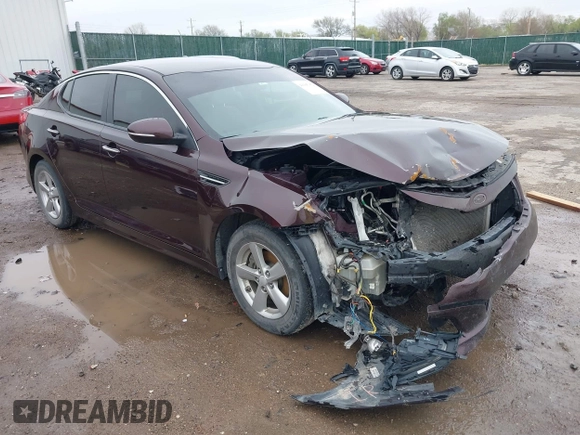 2015 Kia Optima LX with VIN 5XXGM4A75FG430460, listed as a IAAI auction lot 41947052 with 168,303 mi miles and . Bid and sale history available at DreamBid. Image 1.