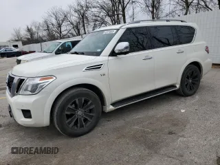 2019 Nissan Armada Platinum with VIN JN8AY2NEXK9755947, listed as a Copart auction lot 43970665 with 94,094 mi miles and Salvage Title. Bid and sale history available at carsss.com. Image 1.