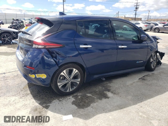 2018 Nissan LEAF SL with VIN 1N4AZ1CP1JC317476, listed as a Copart auction lot 49250105 with 66,402 mi miles and Salvage Title. Bid and sale history available at DreamBid. Image 3.