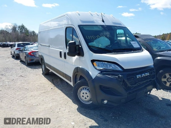 2024 Ram ProMaster Cargo Tradesman with VIN 3C6LRVDG2RE108932, listed as a IAAI auction lot 41809031 with 16,716 mi miles and . Bid and sale history available at DreamBid. Image 1.