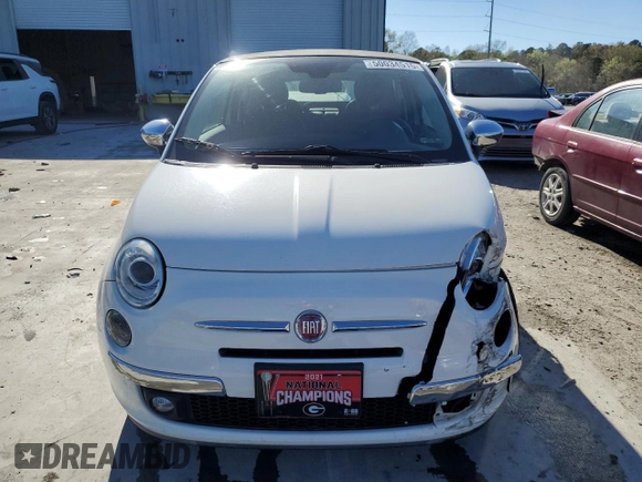 2012 FIAT 500 Lounge with VIN 3C3CFFER3CT339837, listed as a Copart auction lot 50034515 with 40,552 mi miles and Salvage title. Bid and sale history available at DreamBid. Image 5.