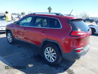 2015 Jeep Cherokee Limited with VIN 1C4PJMDB1FW599205, listed as a IAAI auction lot 41709308 with 112,415 mi miles. Bid and sale history available at carsss.com. Image 3.