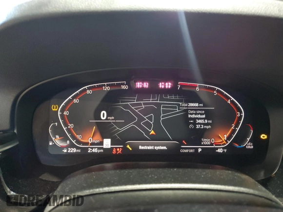 2023 BMW 5 Series 530i xDrive with VIN WBA13BJ04PWX99100, listed as a Copart auction lot 85678004 with 28,668 mi miles and Salvage Title. Bid and sale history available at DreamBid. Image 9.