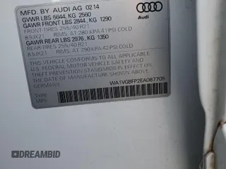 2014 Audi SQ5 with VIN WA1VGBFP2EA087705, listed as a Copart auction lot 74554954 with 178,521 mi miles and Clean Title. Bid and sale history available at DreamBid. Image 14.
