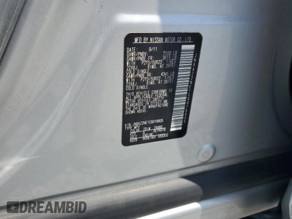 2012 Infiniti QX56 7-passenger with VIN JN8AZ2NE1C9016805, listed as a Copart auction lot 62344665 with 234,231 mi miles and Clean title. Bid and sale history available at DreamBid. Image 13.