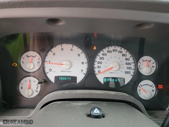 2005 Dodge Ram 1500 SLT with VIN 1D7HU16D25J534969, listed as a Copart auction lot 83113774 with 183,674 mi miles and Clean Title. Bid and sale history available at carsss.com. Image 9.