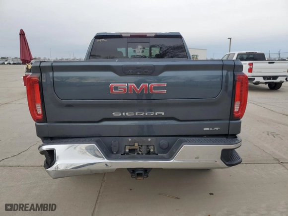 2019 GMC Sierra 1500 SLT with VIN 3GTU9DED6KG142555, listed as a Copart auction lot 45542165 with 93,046 mi miles and Salvage Title. Bid and sale history available at carsss.com. Image 6.