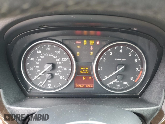 2011 BMW 3 Series 335i xDrive with VIN WBAPL5C56BA920865, listed as a Copart auction lot 57619265 with 102,448 mi miles and Salvage title. Bid and sale history available at DreamBid. Image 9.