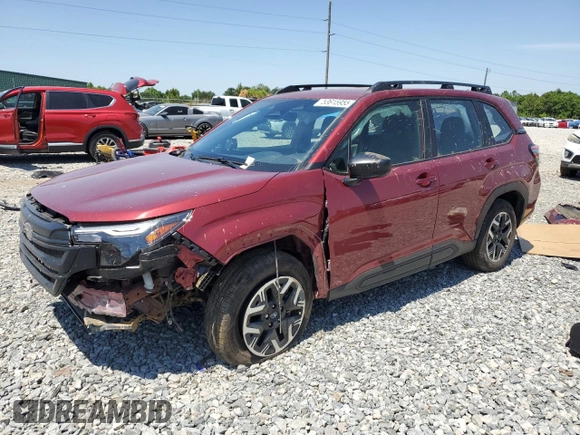 2025 Subaru Forester with VIN JF2SLDAC7SH407254, listed as a Copart auction lot 53615955 with 5,134 mi miles and Salvage title. Bid and sale history available at DreamBid. Image 1.