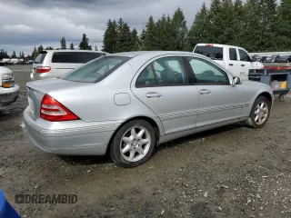 2002 Mercedes-Benz C with VIN WDBRF61J72F268526, listed as a Copart auction lot 51350405 with 113,128 mi miles and Salvage Title. Bid and sale history available at carsss.com. Image 3.