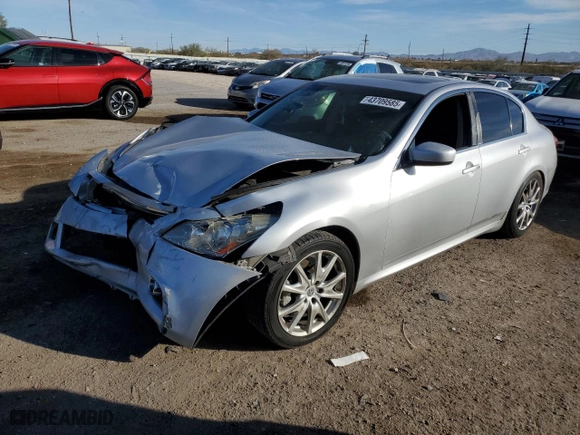 2012 Infiniti G37 Sedan Journey with VIN JN1CV6AP9CM621766, listed as a Copart auction lot 43709585 with 233,403 mi miles and Salvage Title. Bid and sale history available at carsss.com. Image 1.