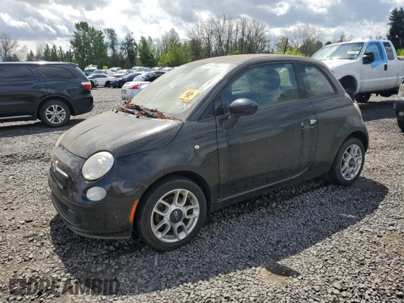 2015 FIAT 500 Pop with VIN 3C3CFFAR0FT555560, listed as a Copart auction lot 55178495 with 0 mi miles and Clean Title. Bid and sale history available at carsss.com. Image 1.