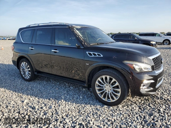 2015 Infiniti QX80 with VIN JN8AZ2NF5F9573374, listed as a Copart auction lot 57489775 with 128,848 mi miles and Salvage title. Bid and sale history available at DreamBid. Image 4.