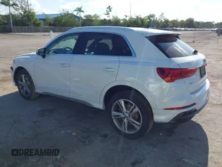 2019 Audi Q3 S line Premium with VIN WA1DECF32K1084030, listed as a IAAI auction lot 42528662 with 34,498 mi miles and . Bid and sale history available at DreamBid. Image 3.