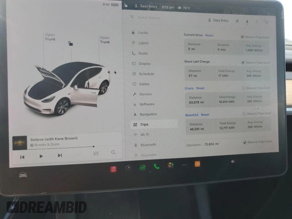 2021 Tesla Model Y Long Range z VIN 5YJYGAEE4MF267156, wystawiony jako Copart lot #50634185 z przebiegiem 72 850 mil mil oraz Szkoda całkowita • Salvage title. Historia ofert i sprzedaży dostępna na DreamBid. Obrazek 9.