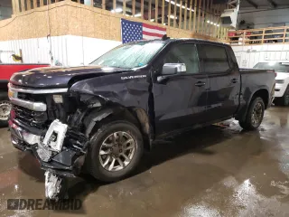 2023 Chevrolet Silverado 1500 LT with VIN 3GCUDDED9PG318102, listed as a Copart auction lot 47594895 with 13,634 mi miles and Salvage Title. Bid and sale history available at carsss.com. Image 1.