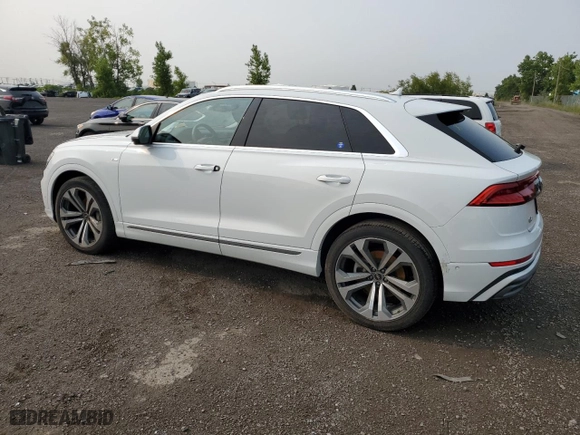 2022 Audi Q8 Premium Plus with VIN WA1EVBF14ND031829, listed as a Copart auction lot 67395064 with 0 miles and Salvage Title. Bid and sale history available at carsss.com. Image 2.