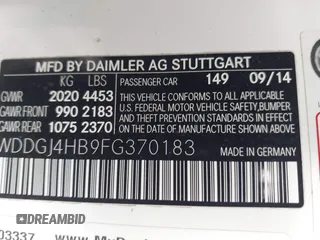 2015 Mercedes-Benz C 250 with VIN WDDGJ4HB9FG370183, listed as a IAAI auction lot 42670705 with 127,582 mi miles and . Bid and sale history available at DreamBid. Image 9.