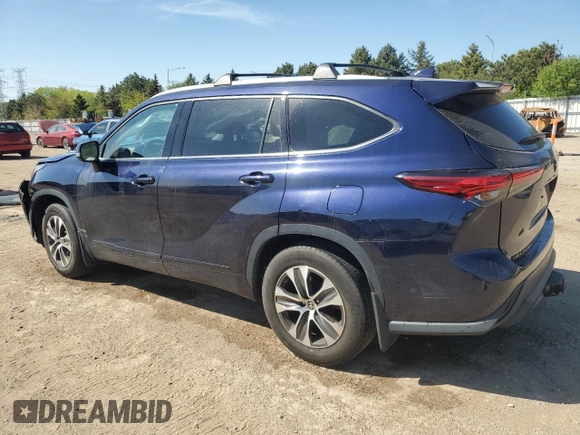 2022 Toyota Highlander XLE with VIN 5TDGZRBH8NS573003, listed as a Copart auction lot 56254485 with 19,293 mi miles and Salvage title. Bid and sale history available at DreamBid. Image 2.